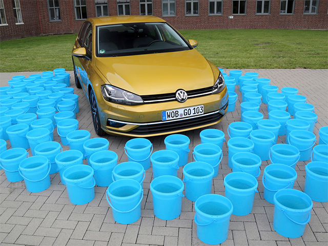 1,14 metri cubi d'acqua in meno per la produzione di un auto