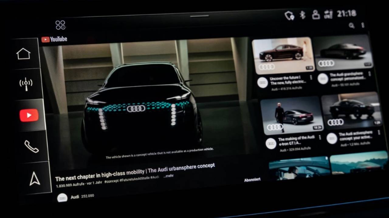 Audi integra YouTube in vettura, nel sistema di infotainment